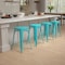 Flash Furniture Teal 24" High Metal Stool, PK4 4-ET-31320-24-TL-R-GG - alternate 1